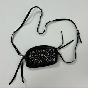 Junior Drake black mini studded Crossbody Bag